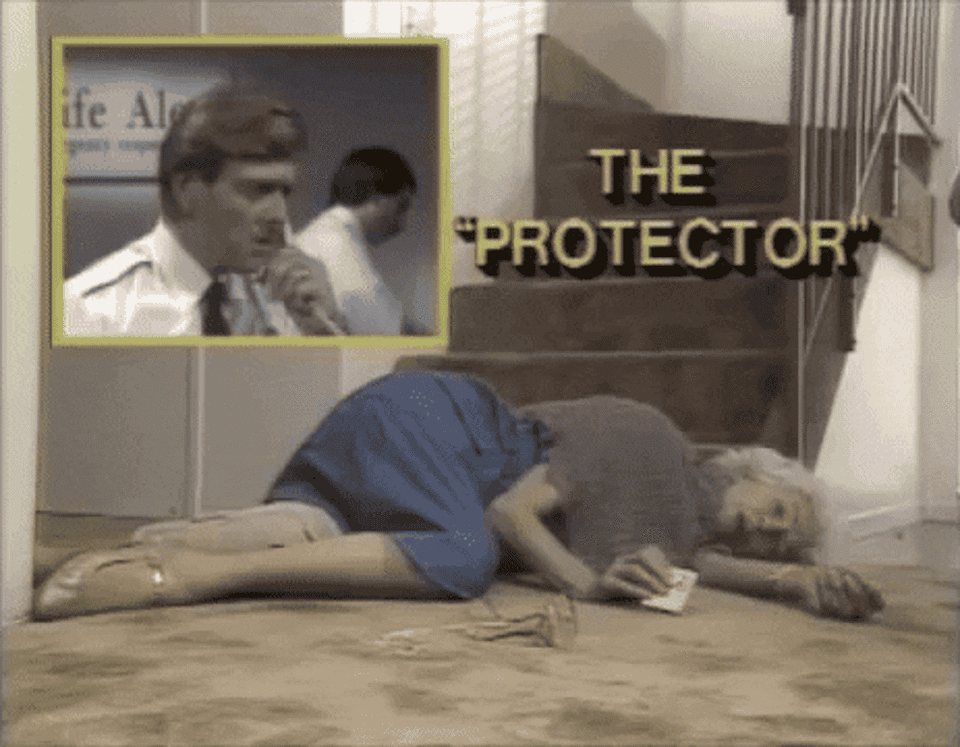 An old Life Alert commercial shows an older woman on the floor