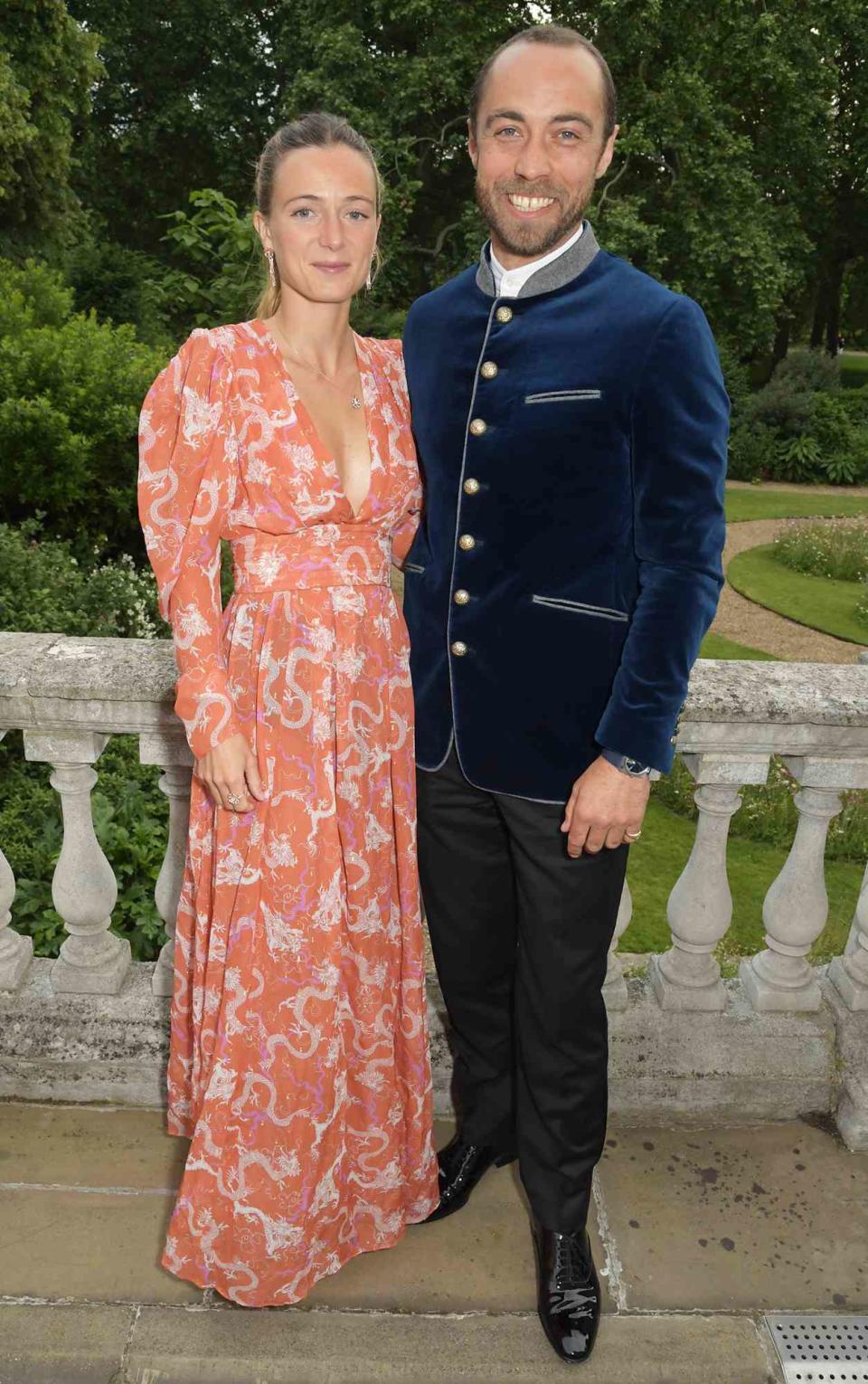 Alizee Thevenet and James Middleton attend the Bvlgari Magnifica Gala dinner at Spencer House on June 24, 2021 in London, England