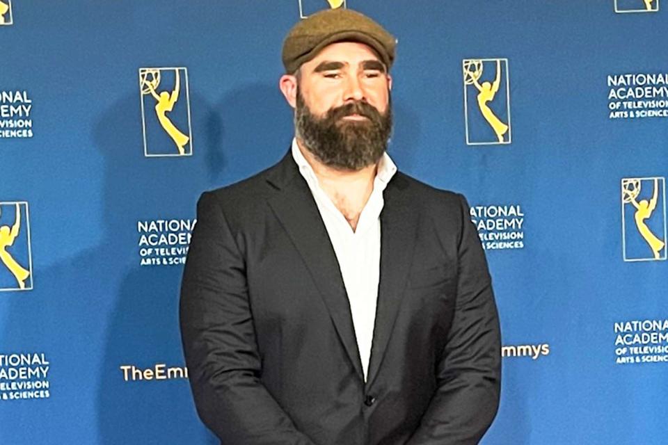 <p>The National Academy of Television Arts & Sciences</p> Jason Kelce attends 45th Annual Sports Emmys on May 21, 2024.