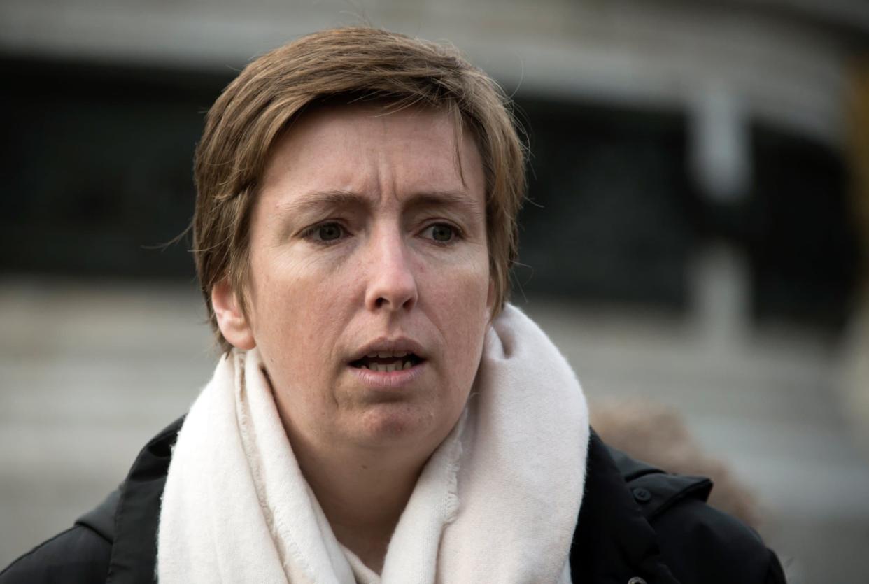 Caroline de Haas, lors d'une manifestation contre les violences faites aux femmes à Paris, en novembre 2017. - ALAIN JOCARD / AFP