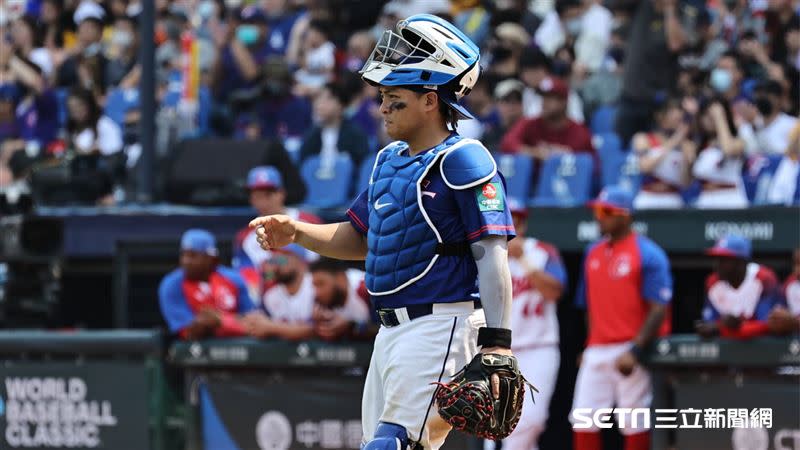 世界棒球經典賽A組預賽台灣對古巴，捕手吉力吉撈·鞏冠。（圖／記者劉彥池攝影）