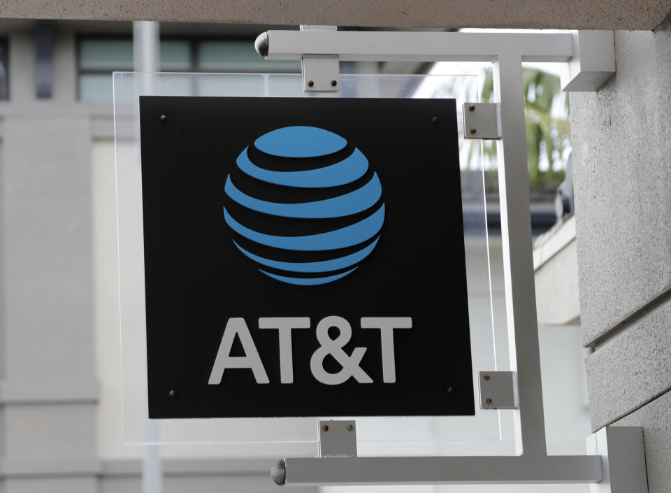 FILE -This July 18, 2019, file photo, shows an AT&T retail store in Miami. Customers of AT&T, the country's largest wireless provider, reported widespread outages on Thursday, Feb. 22, 2024. (AP Photo/Lynne Sladky, File)