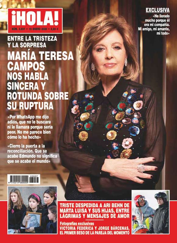 Teresa Campos habló en ¡Hola! de su ruptura con Bigote Arrocet.