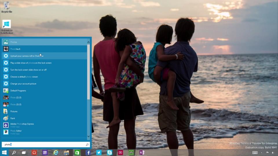 This is our first look at Windows 10’s completely redesigned Start menu