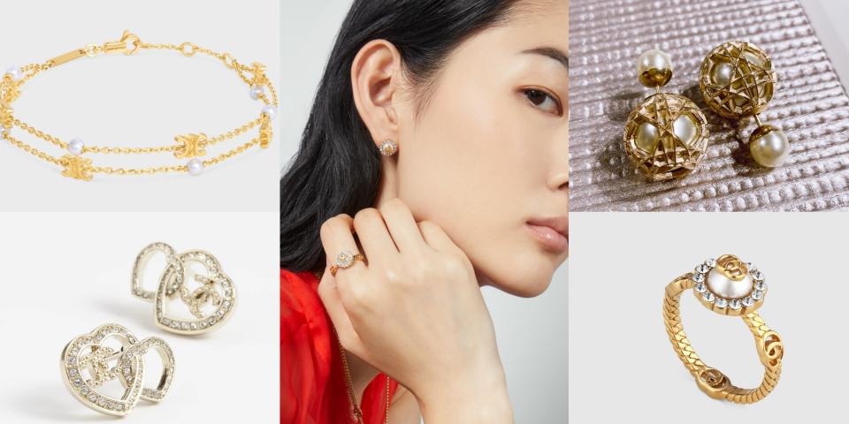 百搭名牌飾品盤點！香奈兒、Dior、GUCCI…LV耳環戒指1萬多就買到。圖片來源：CHANEL、編輯拍攝、GUCCI、CELINE
