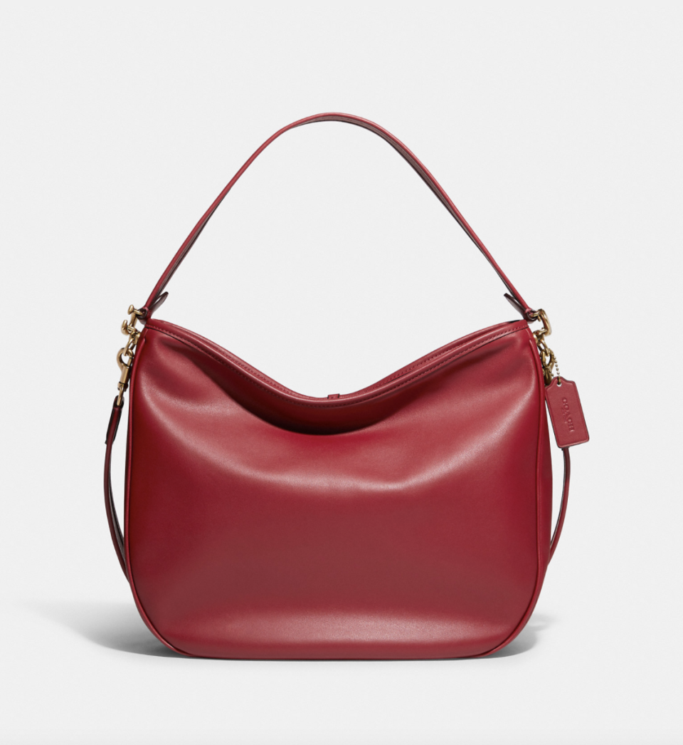 Soft Tabby Hobo in red leather (Photo via Coach Outlet)