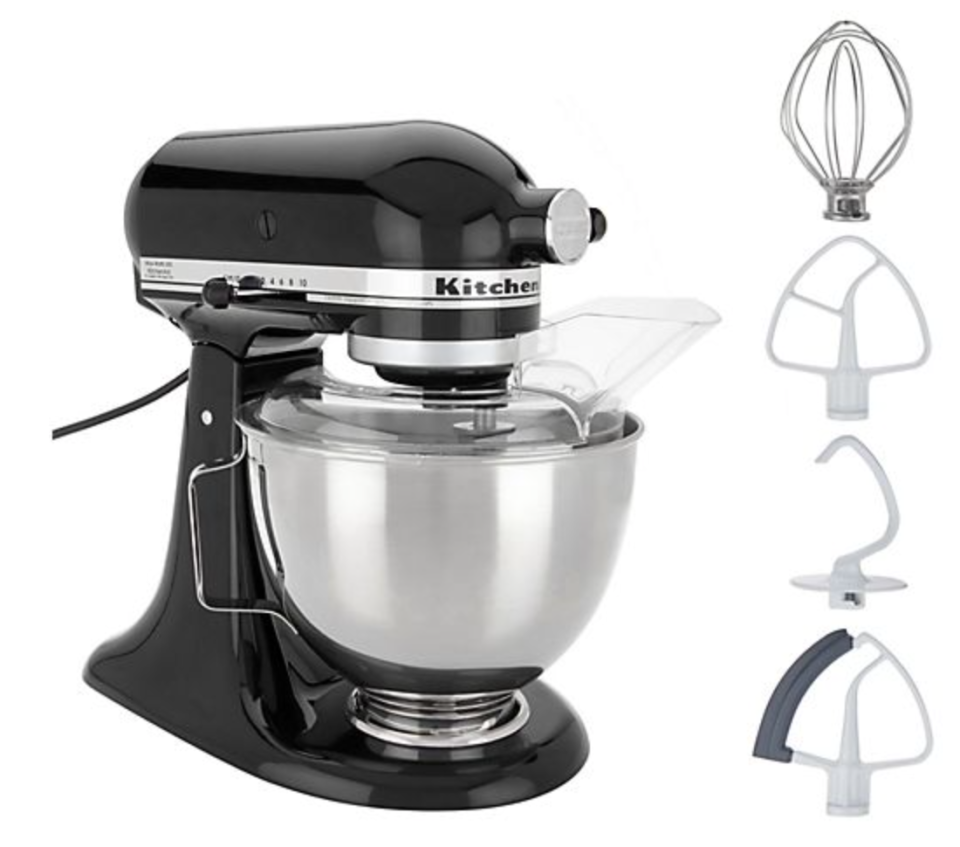 KitchenAid 4.5-qt 300W Tilt-Head Stand Mixer with Flex Edge (Photo: QVC) 