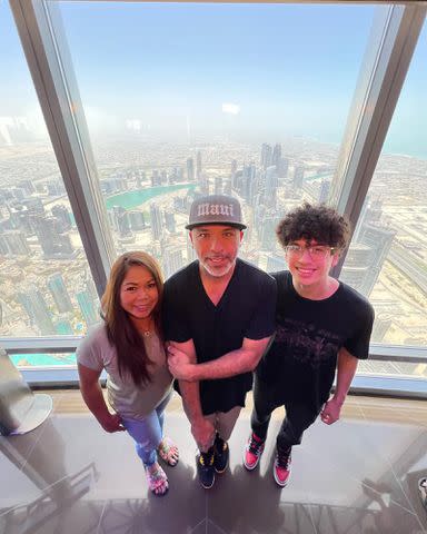 <p>Jo Koy Instagram</p> Jo Koy with his sister, and son Joseph Herbert Jr.