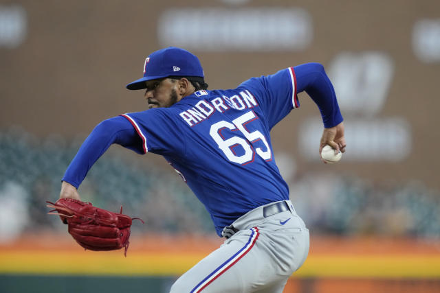 Grant Anderson wins in relief in MLB debut, Rangers beat Tigers 10