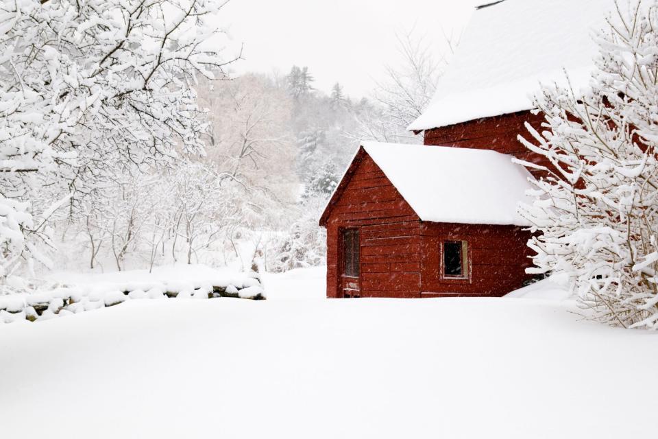 Vermont Winter - Red Barn