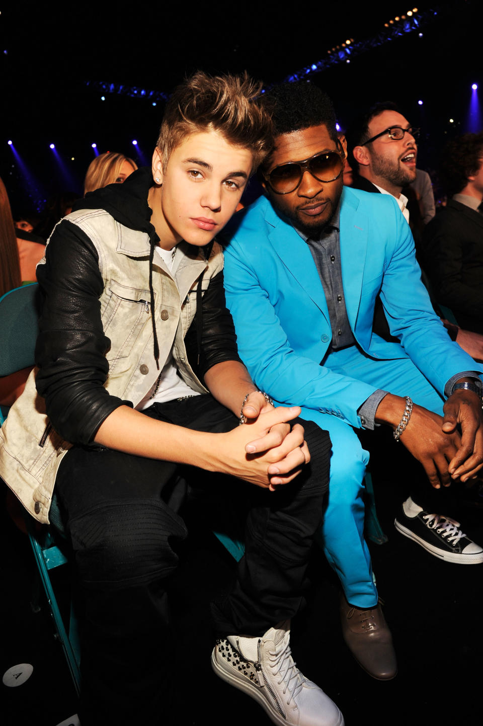 Justin Bieber y Usher los Billboard Music Awards 2012.  (Photo by Kevin Mazur/WireImage)