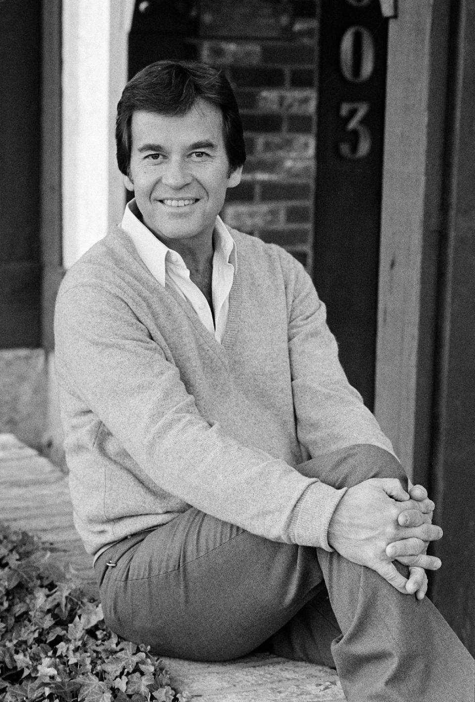 FILE - This March 8, 1982 file photo shows Dick Clark. Clark, the television host who helped bring rock `n' roll into the mainstream on "American Bandstand," died Wednesday, April 18, 2012 of a heart attack. He was 82. (AP Photo/file)