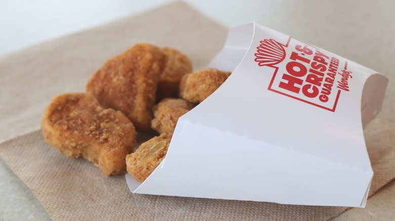 Wendy's chicken nuggets white box