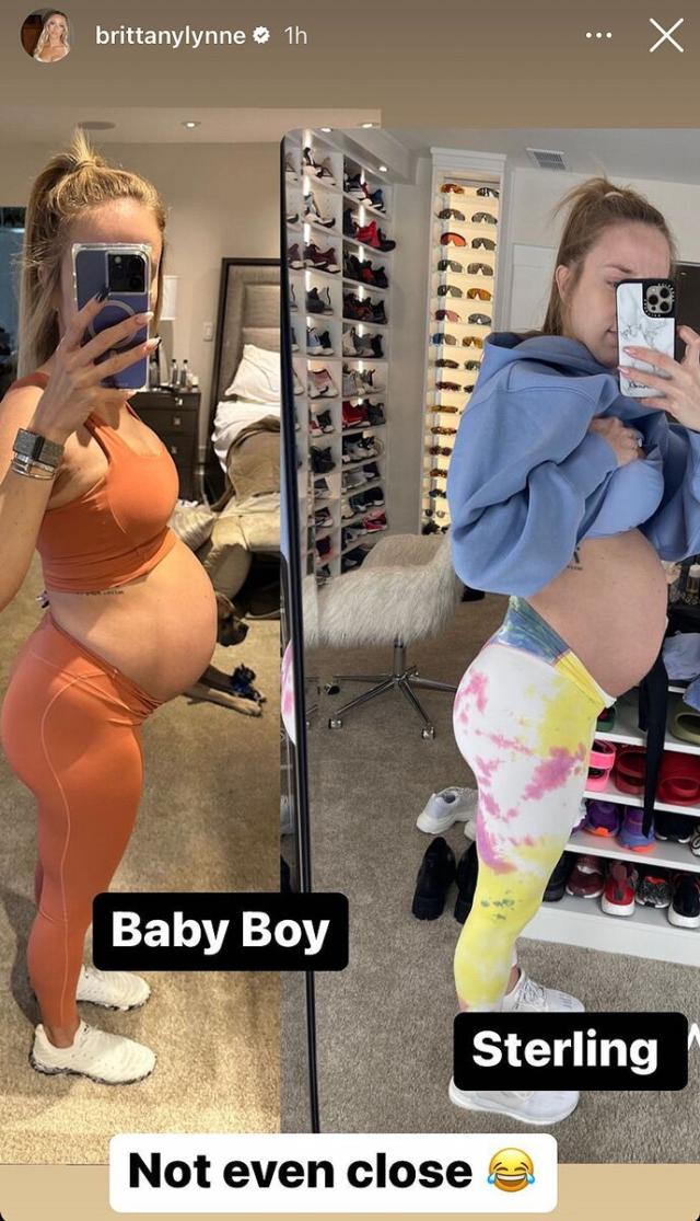 Brittany Mahomes Bares Her Baby Bump in Side-by-Side Photos from
