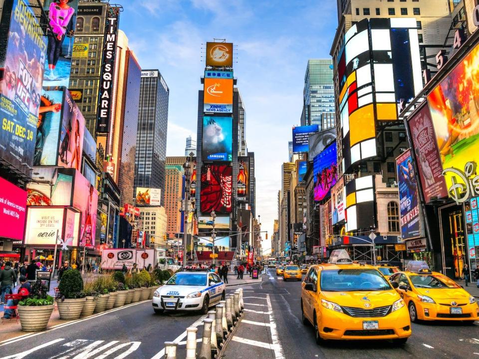 Times Square in New York City.