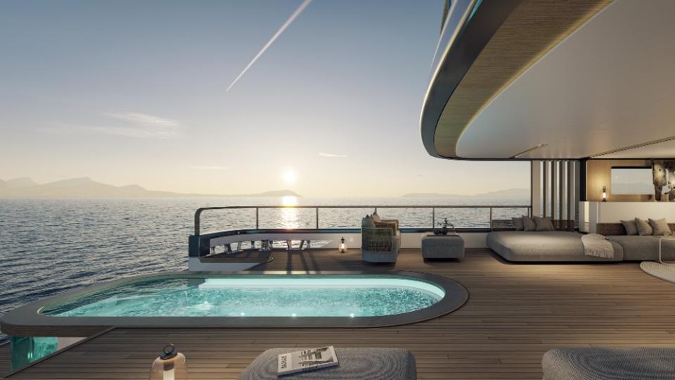 Superyacht Benetti Veranda Deck