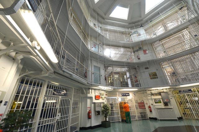 An interior view of a wing inside Pentonville Prison 