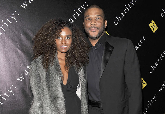 Filmmaker Gelila Bekele and writer-director Tyler Perry attend the 6th Annual Charity: Ball to benefit charity: water at the 69th Regiment Armory on December 12, 2011 in New York City. (Gary Gershoff / Getty Images)
