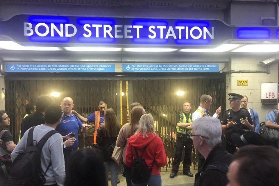 Commuters were forced to evacuate Bond Street station: Tarquin Ramsey/Twitter