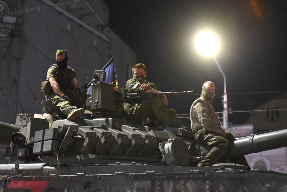 Members of the Wagner Group in Rostov-on-Don, Russia (Anadolu Agency via Getty Images)