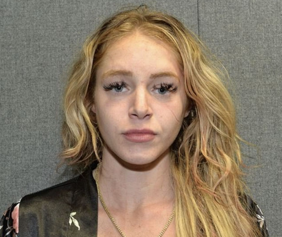 OnlyFans model Courtney Clenney pictured  after her arrest for stabbing boyfriend Christian Obumseli to death (Miami-Dade State Attorney’s Office)