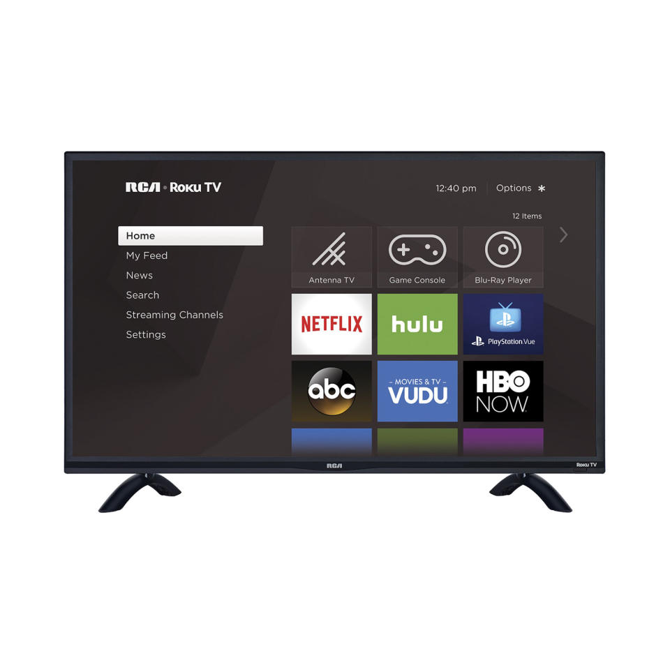 This RCA 4K TV comes with a built-in Roku video streaming device. (Photo: Walmart)