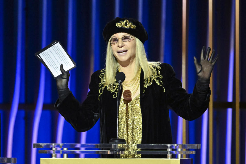 Barbra Streisand at the 30th Annual Screen Actors Guild Awards held at the Shrine Auditorium and Expo Hall on February 24, 2024 in Los Angeles, California. (Photo by Michael Buckner/Variety via Getty Images)