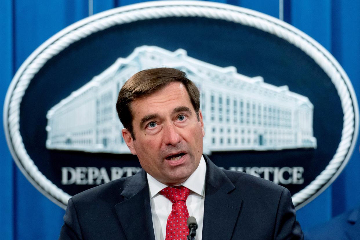 John Demers gives a press briefing at the Justice Department (Copyright 2020 The Associated Press. All rights reserved)