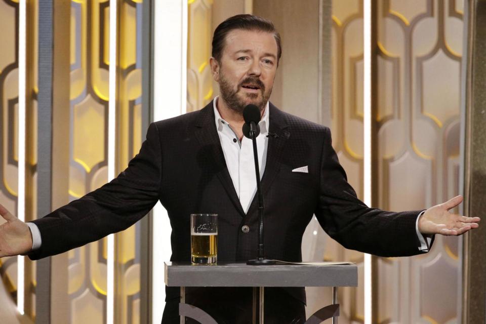 Stand-up guy: Ricky Gervais will perform in north London in January: Getty Images