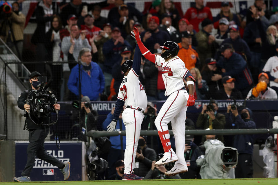 Jorge Soler在7局下代打開轟成為致勝關鍵。（Photo by Rob Tringali/MLB Photos via Getty Images）