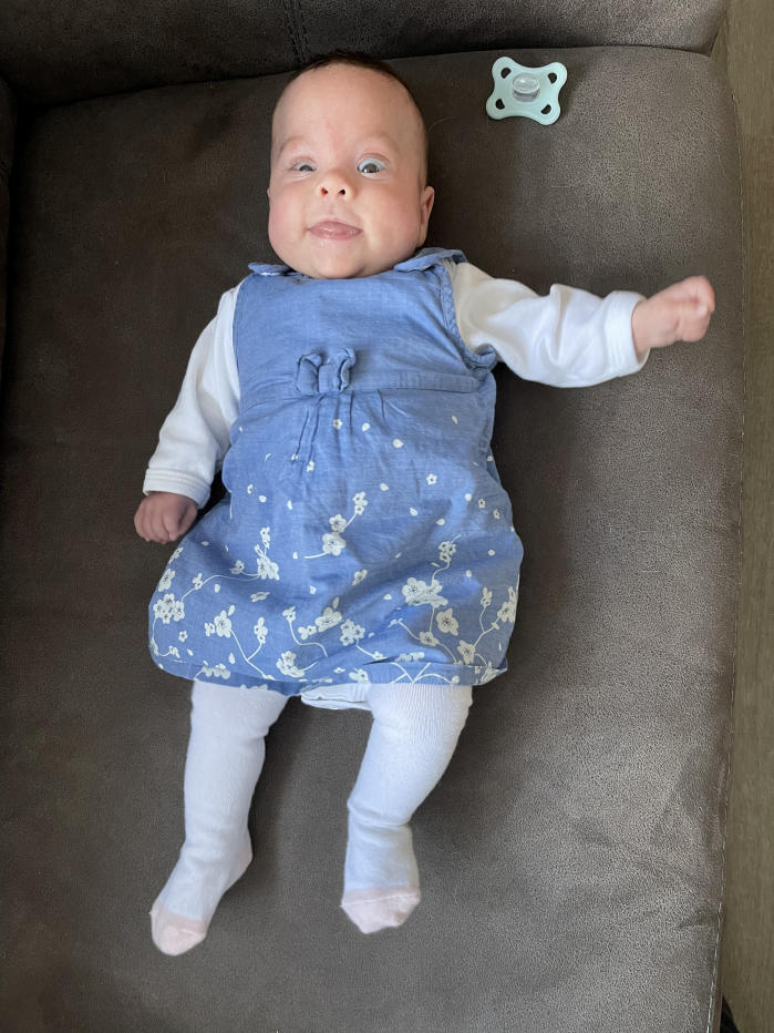 Isla now weighs 7kg and is thriving at home with her parents. (Lauren Ormston/SWNS)