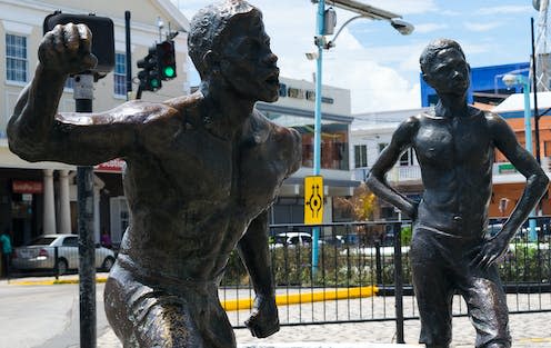 <span class="caption">Jamaican hero: a statue to Sam Sharpe, who led the Baptist War slave rebellion in 1831.</span> <span class="attribution"><span class="source">Debbie Ann Powell/Shutterstock</span></span>