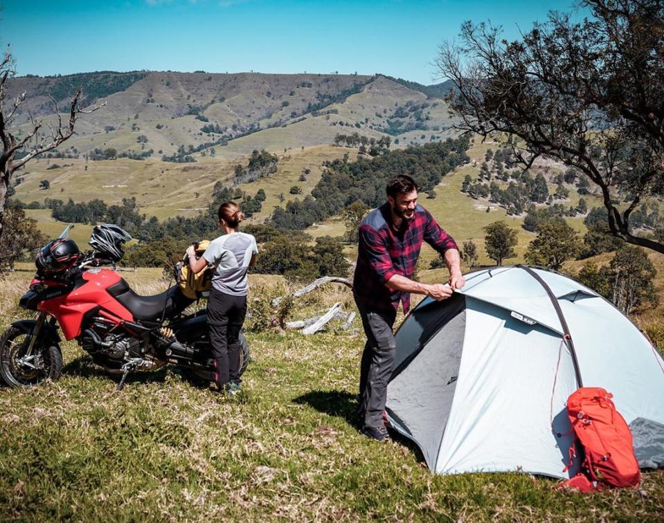 Locky Gilbert and Irena camping in Hunter Valley