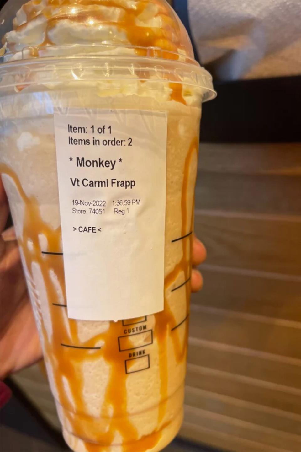 Starbucks employee suspended after labeling Black woman’s cup ‘Monkey’