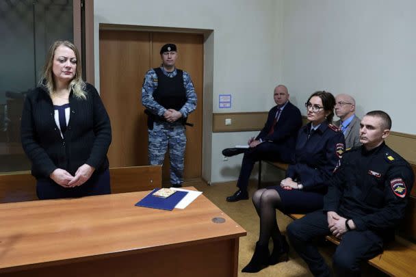 PHOTO: In this Nov. 10, 2022, file photo, U.S. citizen Sarah Krivanek, who spent almost eleven months in detention in Russia on charges of causing light injuries to her civil partner, attends a court hearing to consider her deportation, in Ryazan, Russia. (Yulia Morozova/Reuters, FILE)