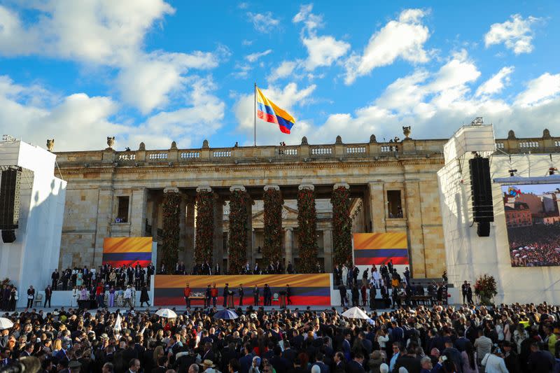 Colombia's President-elect Gustavo Petro takes office