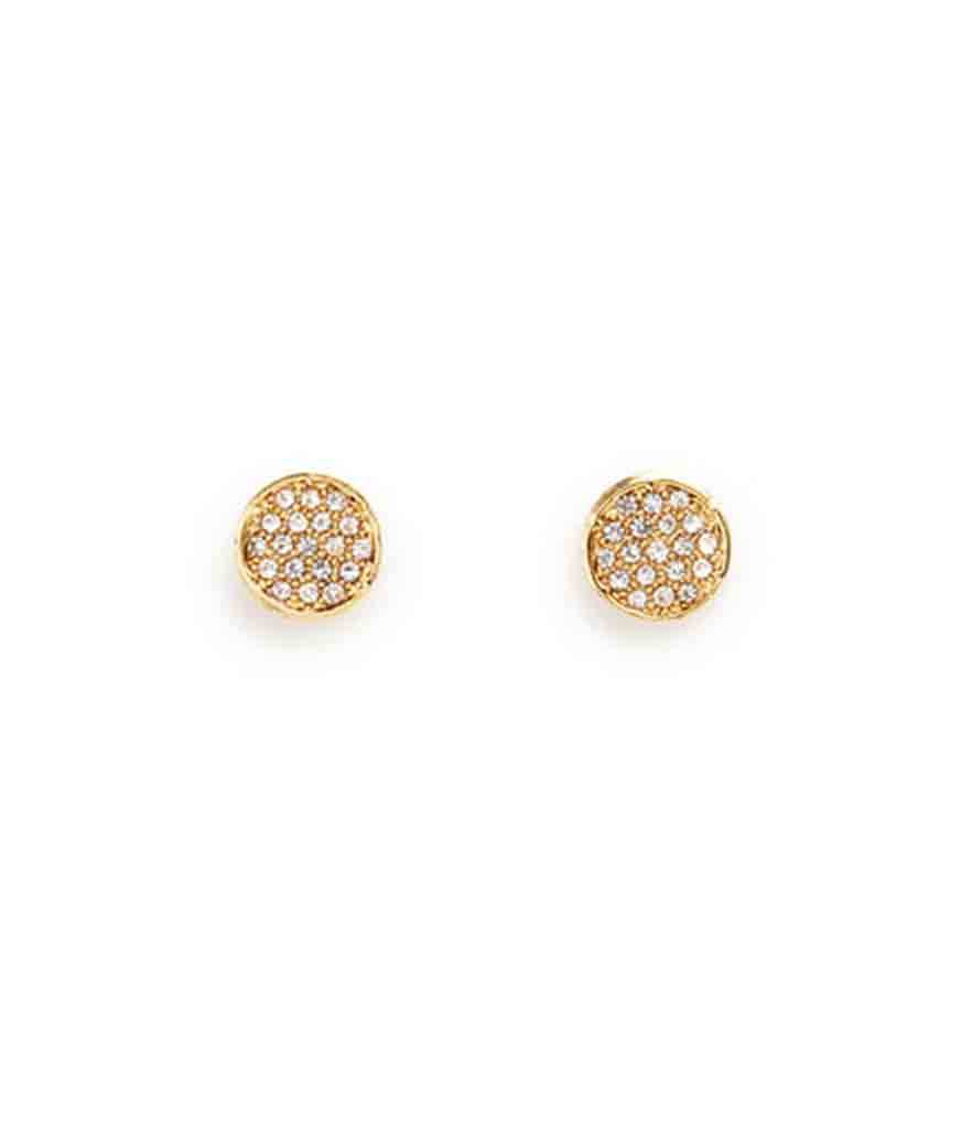 Ann Taylor Pave Disc Stud Earrings