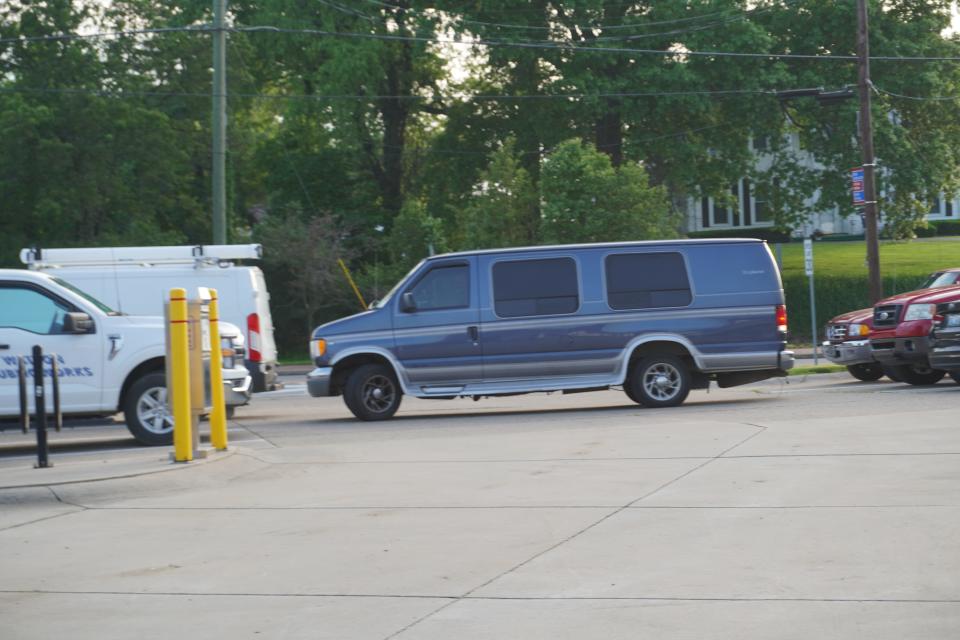 Gabe Brown left the parking lot of Walton City Hall Tuesday night after he submitted his mayoral resignation.