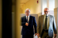 Defense witness Douglas Moss arrives to testify during the actor and comedian Bill Cosby's sexual assault retrial at the Montgomery County Courthouse in Norristown, Pennsylvania, U.S. April 23, 2018. REUTERS/Jessica Kourkounis