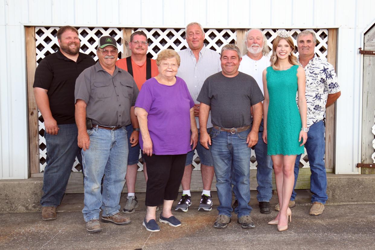 Pictured front from the left are members of the Fulton County Fair Board Directors: Scott Welker; Secretary Pat Wagahoff; Mike Wagahoff and 2021 Queen Katie Waughtel.
Back: Chad Markley; Rod Lynch; Victor Miller; Doug Lafary and Brian Porter.
Not pictured: President Craig McCoy; Steve Kelly; BJ Stone; Dustin Stambaugh and Treasurer Mike Battefeld.