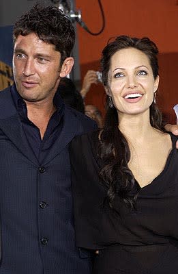 Gerard Butler and Angelina Jolie at the LA premiere of Paramount's Lara Croft Tomb Raider: The Cradle of Life