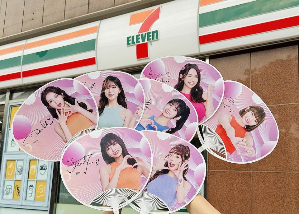 7-ELEVEN聯手8位啦啦隊女神推出限量週邊包裝。圖片來源：7-ELEVEN