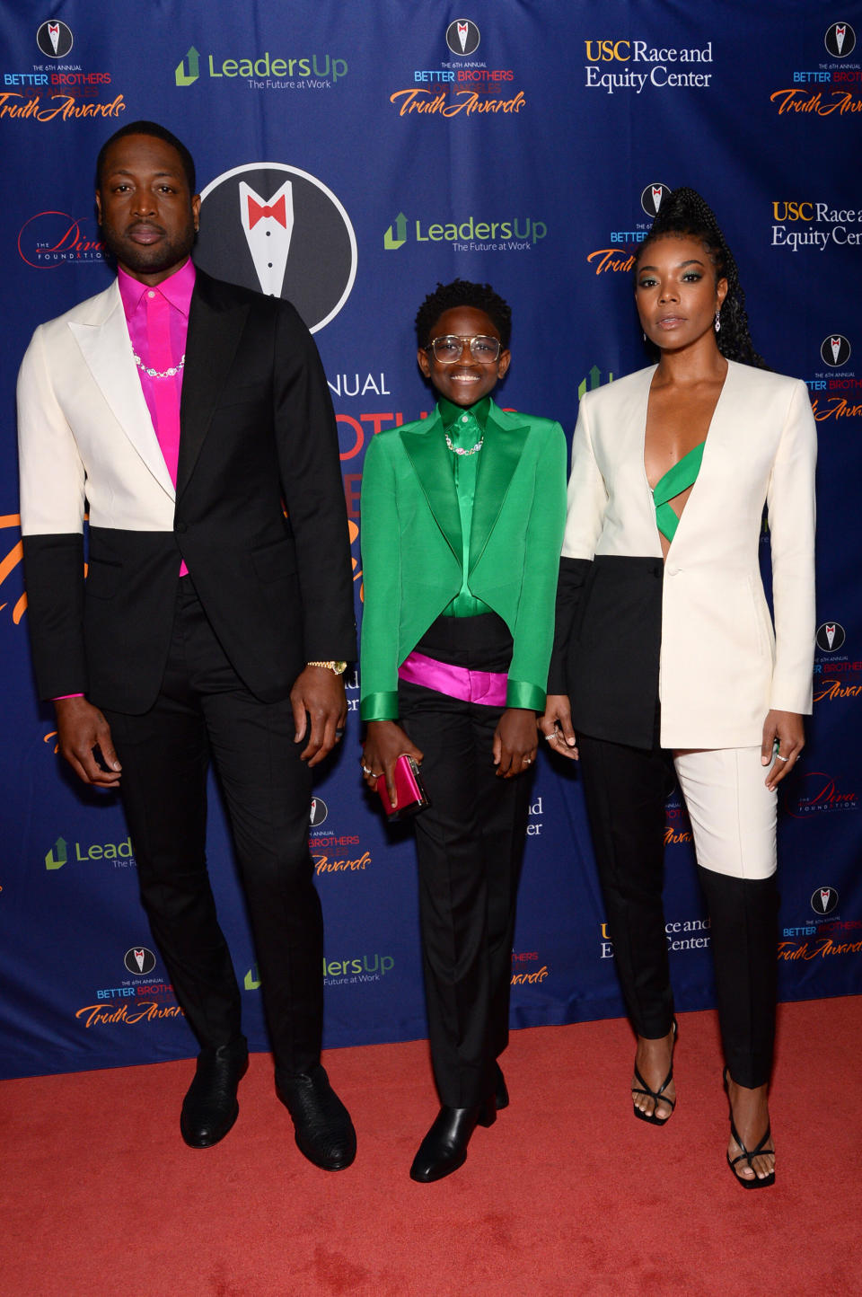Dwyane Wade, Zaya Wade and Gabrielle Union attend the Better Brothers Los Angeles 6th annual Truth Awards in Los Angeles, California.&nbsp; (Photo: Andrew Toth via Getty Images)