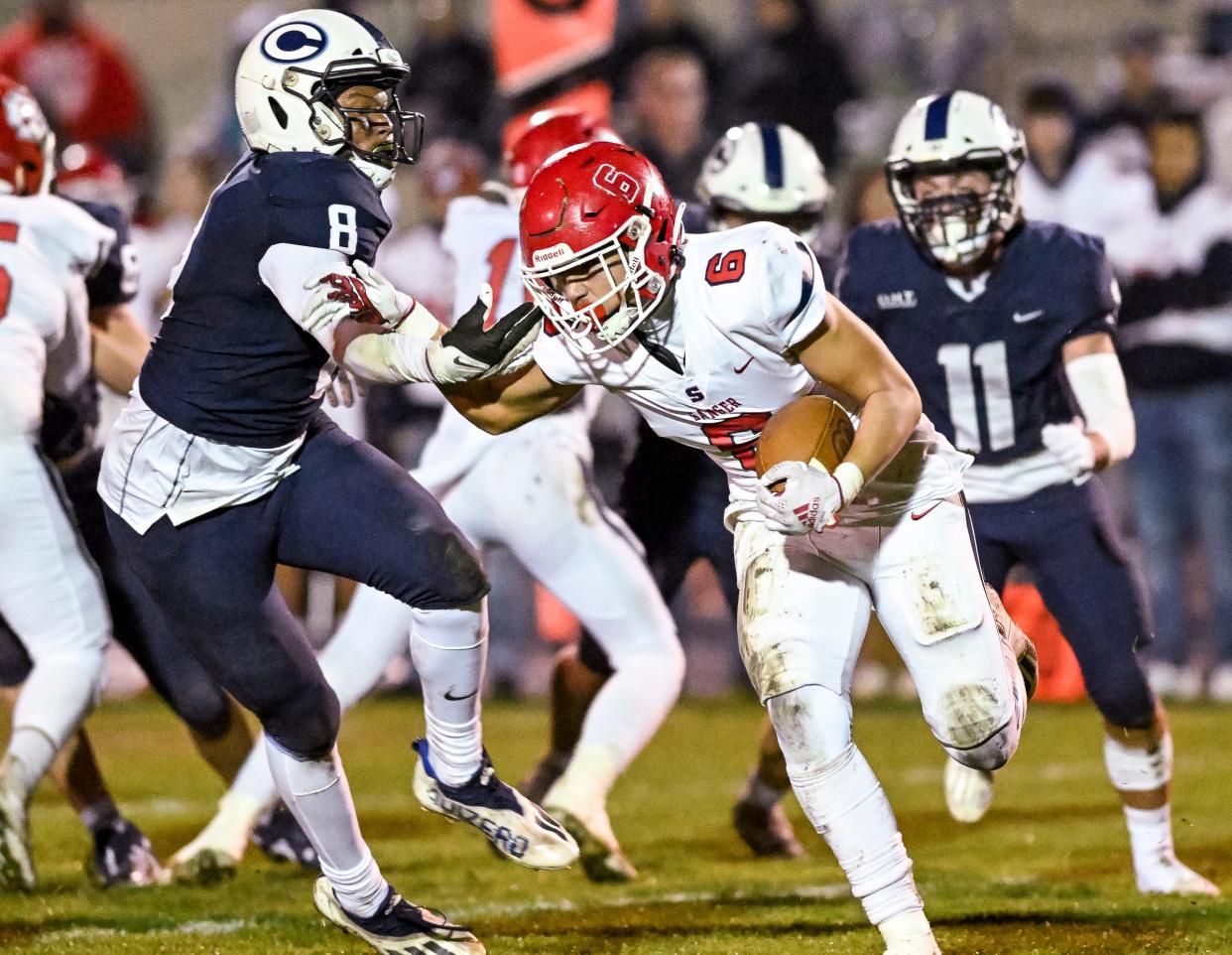 Central Valley Christian hosts Sanger in a Central Section Division II high school quarterfinal football playoff Thursday, November 10, 2022. 