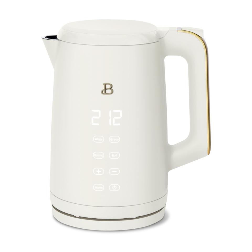 <p><a href="https://go.redirectingat.com?id=74968X1596630&url=https%3A%2F%2Fwww.walmart.com%2Fip%2FBeautiful-1-7-Liter-Electric-Kettle-1500-W-with-One-Touch-Activation-White-Icing-by-Drew-Barrymore%2F426015715&sref=https%3A%2F%2Fwww.womenshealthmag.com%2Flife%2Fg40932830%2Fwhite-elephant-gift-ideas%2F" rel="nofollow noopener" target="_blank" data-ylk="slk:Shop Now;elm:context_link;itc:0;sec:content-canvas" class="link ">Shop Now</a></p><p>One-Touch Electric Kettle</p><p>walmart.com</p><p>$39.96</p>