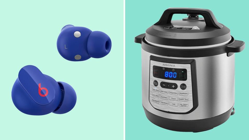 Shop major savings on stylish wireless earbuds and multifunction kitchen appliances, both for less than $120.