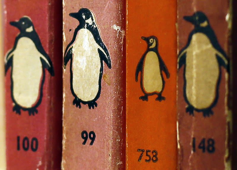 Penguin books are seen in a bookshop in central London