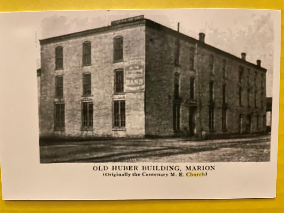 The old Huber building was the first home to St. Mary Church. This provided a central location to worship. Before it, services were held in parishioners’ homes and were conducted by circuit-rider priests.