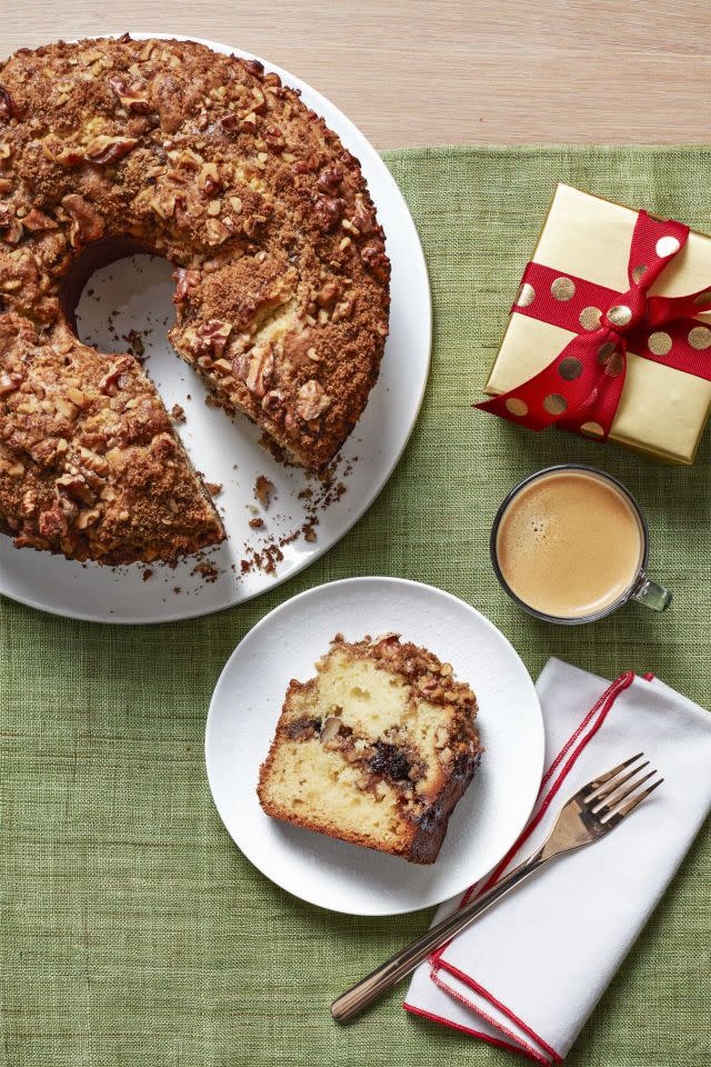 <p>Bake this cake days before brunch for a stress-free sweet.</p><p><a href="https://www.womansday.com/food-recipes/recipes/a56899/freeze-ahead-coffee-cake-recipe/" rel="nofollow noopener" target="_blank" data-ylk="slk:Get the recipe.;elm:context_link;itc:0;sec:content-canvas" class="link "><em>Get the recipe.</em></a> </p>