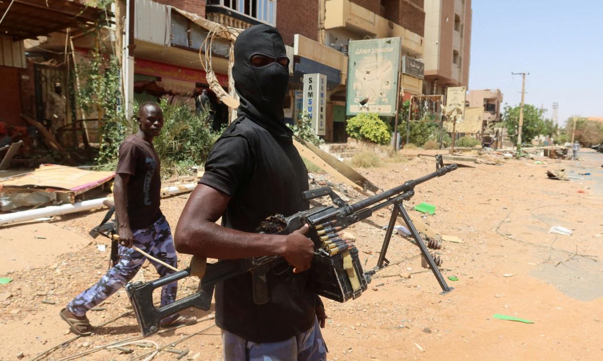 <span>Sudanese armed forces in Omdurman, 9 March 2024. In February, they advanced into the city for the first time since war with the RSF started in April 2023.</span><span>Photograph: El Tayeb Siddig/Reuters</span>